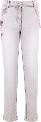 Cutecumber Regular Baby Girls Grey Jeans