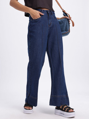 Glitchez Boot-Leg Women Dark Blue Jeans