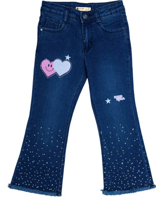 Ywee Boot-Leg Girls Dark Blue Jeans