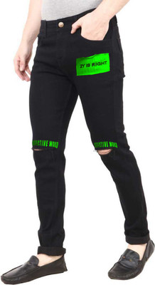 Star4well Slim Men Black Jeans
