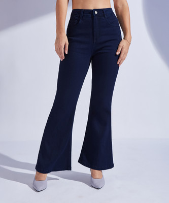 Miss Chase Boot-Leg Women Dark Blue Jeans
