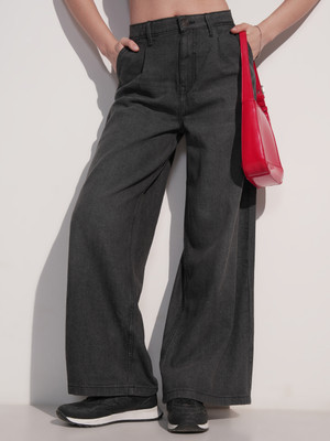 Tokyo Talkies Boot-Leg Women Grey Jeans