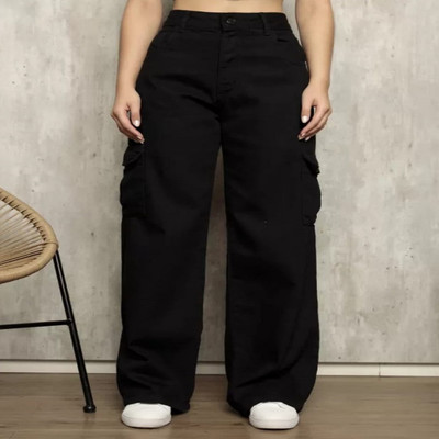 SheLook Relaxed Fit Women Black Jeans