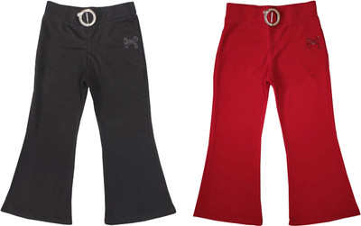 adibaba Flared Girls Multicolor Jeans(Pack of 2)