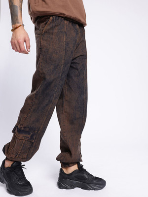 Kook N Keech Jogger Fit Men Brown Jeans