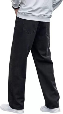 Zepzo Loose Fit Men Black Jeans