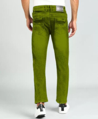 Tush Hub Regular Men Green Jeans