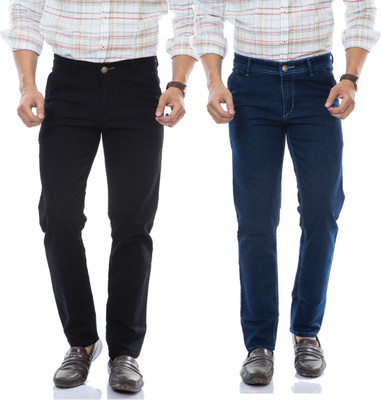 Moudlin Slim Men Multicolor Jeans(Pack of 2)