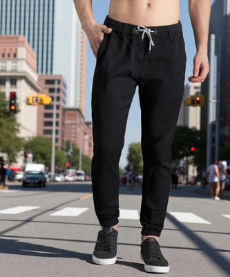 AAAN Jogger Fit Men Black Jeans