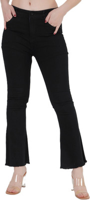 Krishneshwar Apparel Boot-Leg Women Black Jeans
