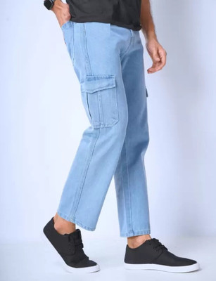 Playfeel Loose Fit Men Light Blue Jeans