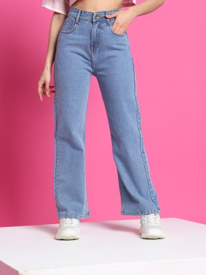 DENIM LOOK Flared Women Light Blue Jeans