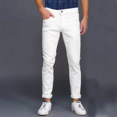 SE GENZ TRENDS Boyfriend Men White Jeans
