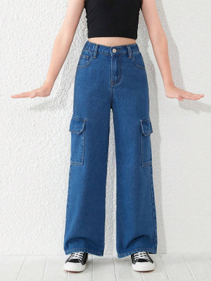 WHISQ Loose Fit Women Dark Blue Jeans