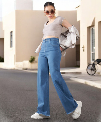 DOLCE CRUDO Boot-Leg Women Blue Jeans