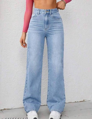 HouseOfCommon Flared Women Light Blue Jeans