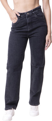 HouseOfCommon Straight Fit Women Black Jeans