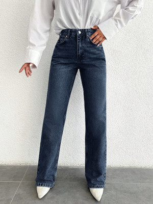 Glossia Straight Fit Women Dark Blue Jeans