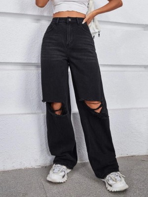 Rockwell Boot-Leg Women Black Jeans