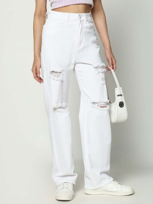 Showoff Straight Fit Women White Jeans