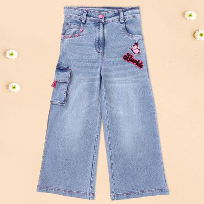 Cutecumber Flared Girls Blue Jeans