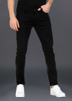 Star4well Slim Men Black Jeans