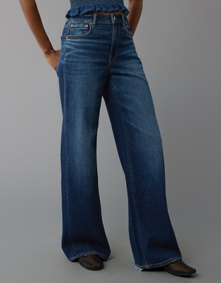 American Eagle Loose Fit Women Blue Jeans