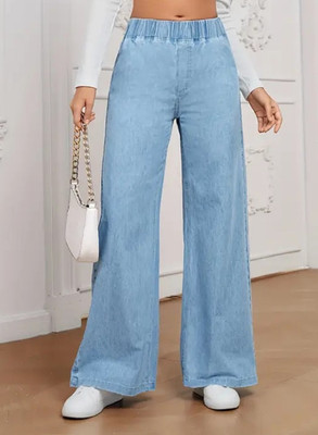 GLOBENAUT Loose Fit Women Light Blue Jeans