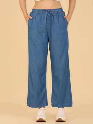 CEFALU Loose Fit Women Light Blue Jeans