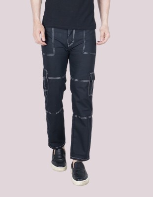 Flaring Tapered Fit Men Black Jeans