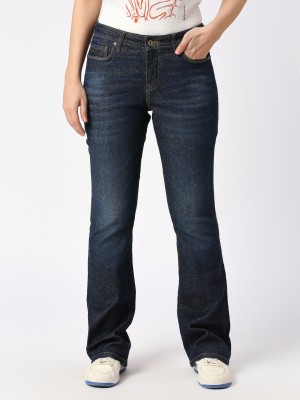 BEING HUMAN Boot-Leg Women Blue Jeans