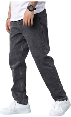 M Q Denim Straight Fit Men Grey Jeans