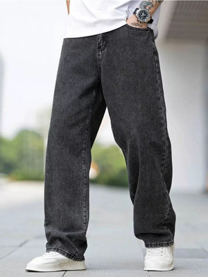 OFTEN TREND Loose Fit Men Black Jeans
