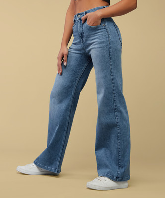 DOLCE CRUDO Flared Women Light Blue Jeans