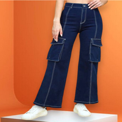1DAYSTREET Straight Fit Women Dark Blue Jeans