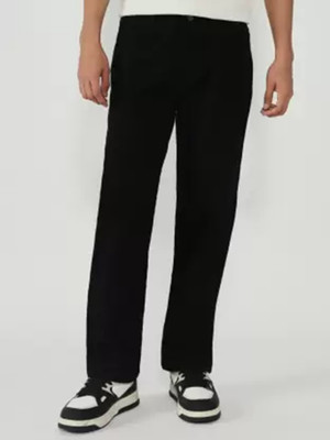 linaria Loose Fit Men Black Jeans