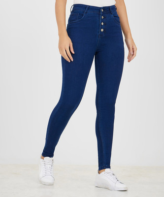 Miss Chase Skinny Women Dark Blue Jeans