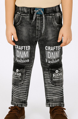 Azlan Jogger Fit Boys Black Jeans