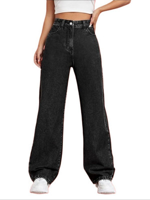 HouseOfCommon Straight Fit Women Black Jeans