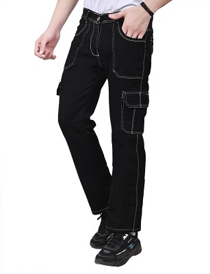 itup Tapered Fit Men Black Jeans