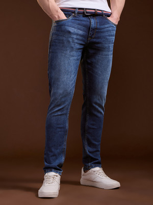 THE BEAR HOUSE Slim Men Blue Jeans