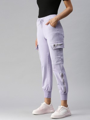 Showoff Jogger Fit Women Purple Jeans