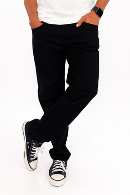 FOXTRAMP Tapered Fit Men Dark Blue, Black, Blue Jeans