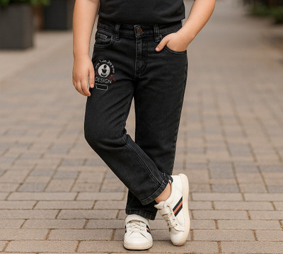 ICONIC ME Straight Fit Boys Black Jeans