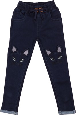 Royce Trend Jogger Fit Girls Dark Blue Jeans