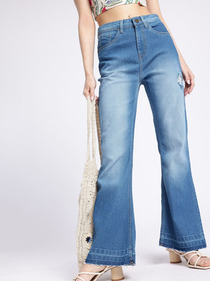 Glitchez Boot-Leg Women Blue Jeans