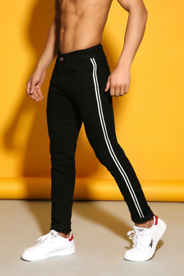 PODGE Slim Men Black Jeans