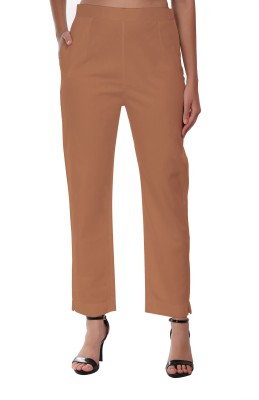 KRISTI Straight Fit Women Brown Trousers