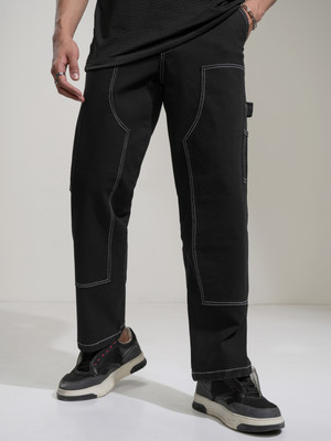 HIGHLANDER Straight Fit Men Black Jeans