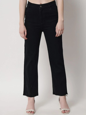M MODDY Straight Fit Regular Women Black Jeans